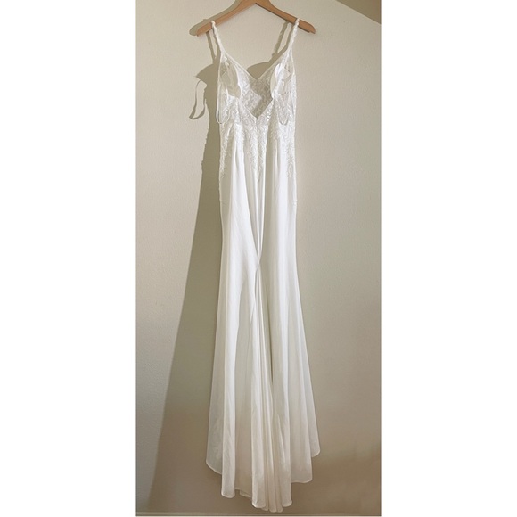 Lulus White Sheer Mesh Embroidered Sequin Maxi Dress